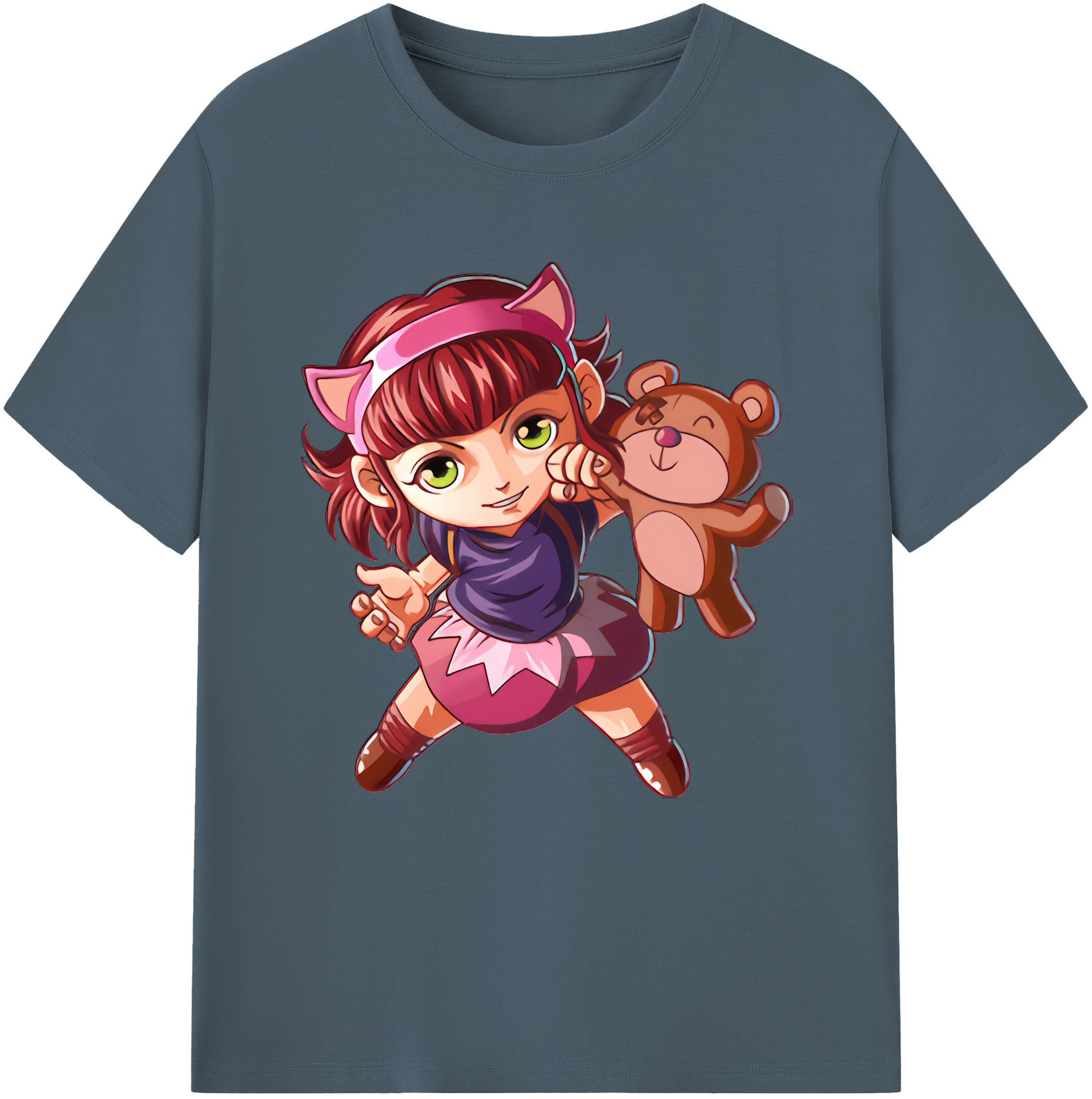 リーグ・オブ・レジェンド League of Legends LOL 綿100％半袖Tシャツ（フロントプリント）